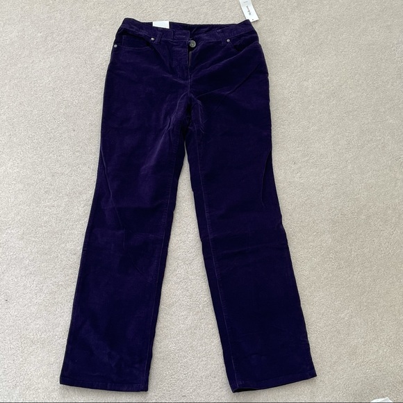 Style & Co. Relaxed Fit Stretch Corduroy Jeans - Purple - 10 NWT - Picture 2 of 9